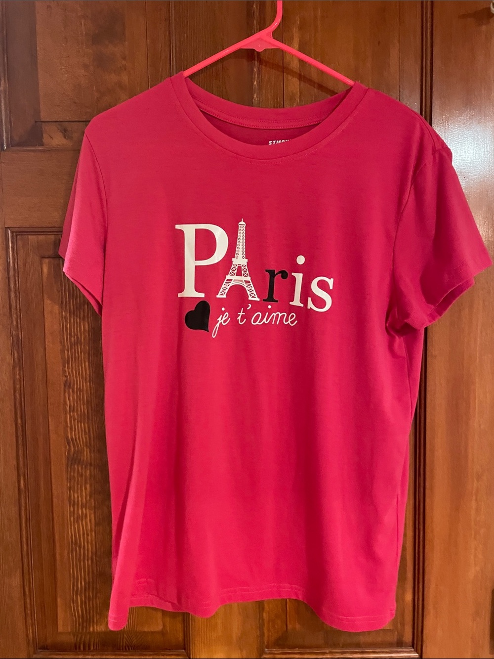 Paris Je T'aime Graphic Tee - Hot Pink